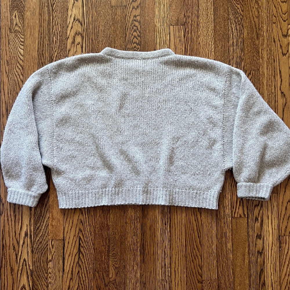 Atalier Delphine Balloon Sleeve Tan Sweater - Picture 6 of 9